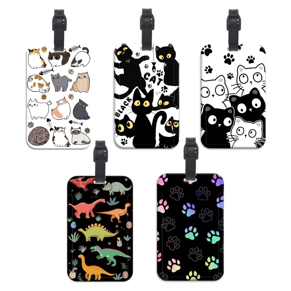 Lanyard Badge Holder - ป้ายติดกระเป๋าเดินทางกันหาย ลายศิลปะ สำหรับกระเป๋าเดินทาง กระเป๋าเป้ พร้อมสายคล้อง ป้ายชื่อ