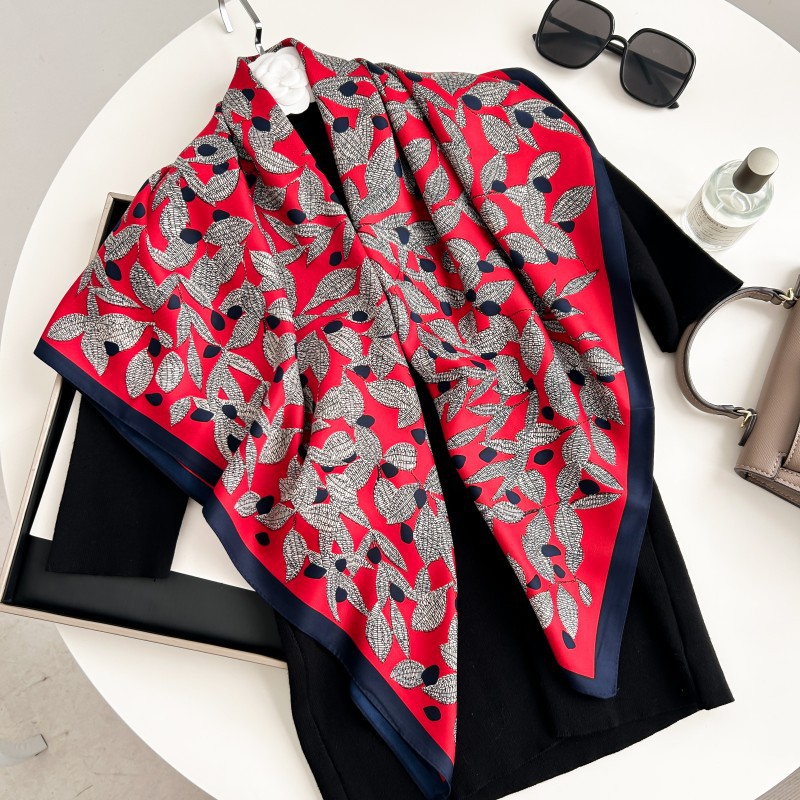 ผ้าพันคอสี่เหลี่ยมขนาด 90 ซม.  - Scarf Silk Square บทวิจารณ์และราคา
