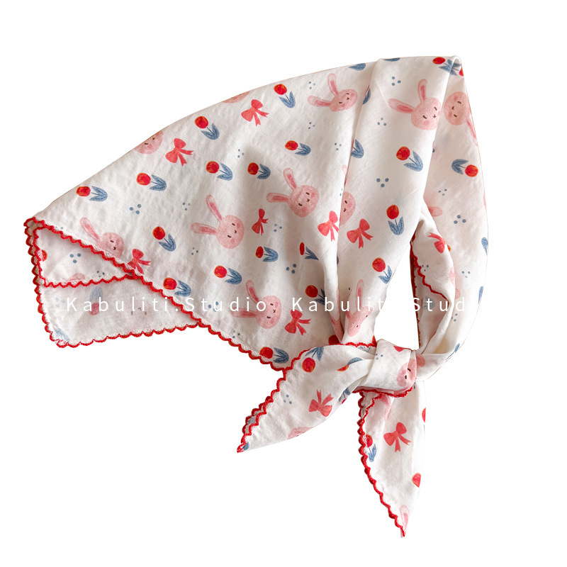 ผ้าพันคอผ้าฝ้ายลินินทรงสี่เหลี - Face Scarf Mask บทวิจารณ์และราคา