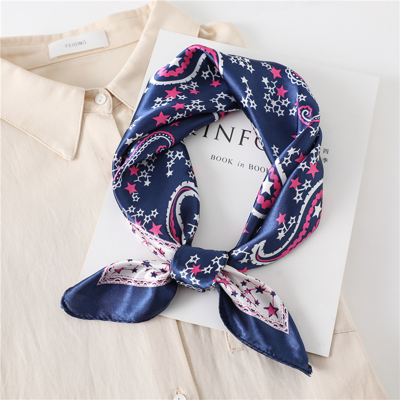 ผ้าพันคอไหมสี่เหลี่ยมหรูหราขนา - Face Scarf Mask บทวิจารณ์และราคา